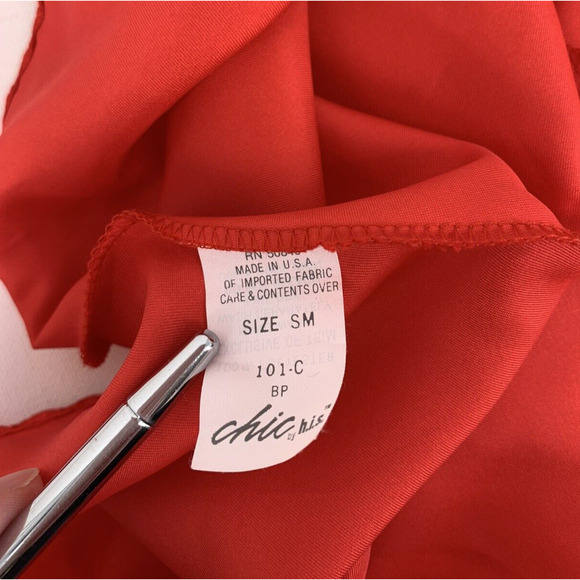 Vintage Chic by H.I.S. Red Satin Camisole S-M - Picture 4 of 9